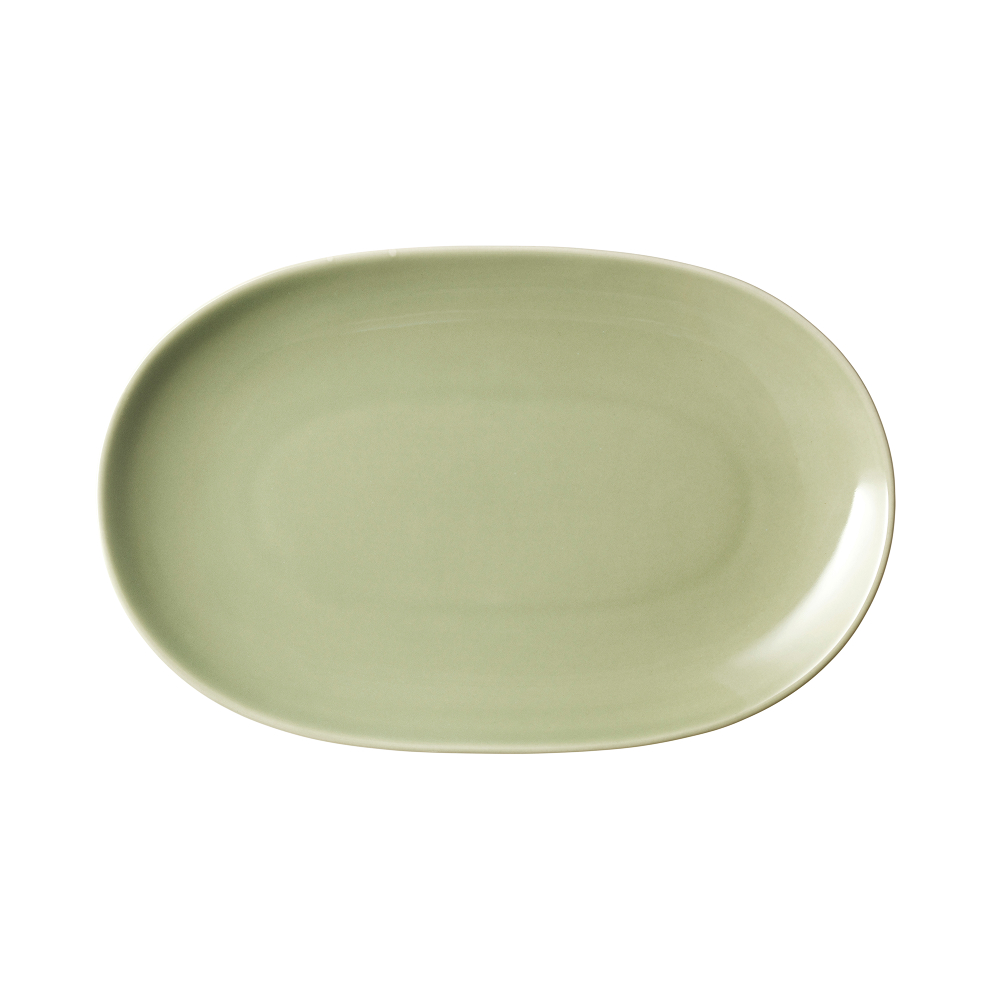 24h オーバルプレート 18x28cm セージグリーン(24h)