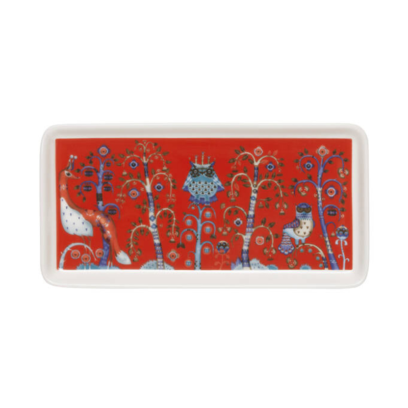 タイカ レクタングラープレート 12x24cm レッド(あなたのホリデーをデザインしよう)