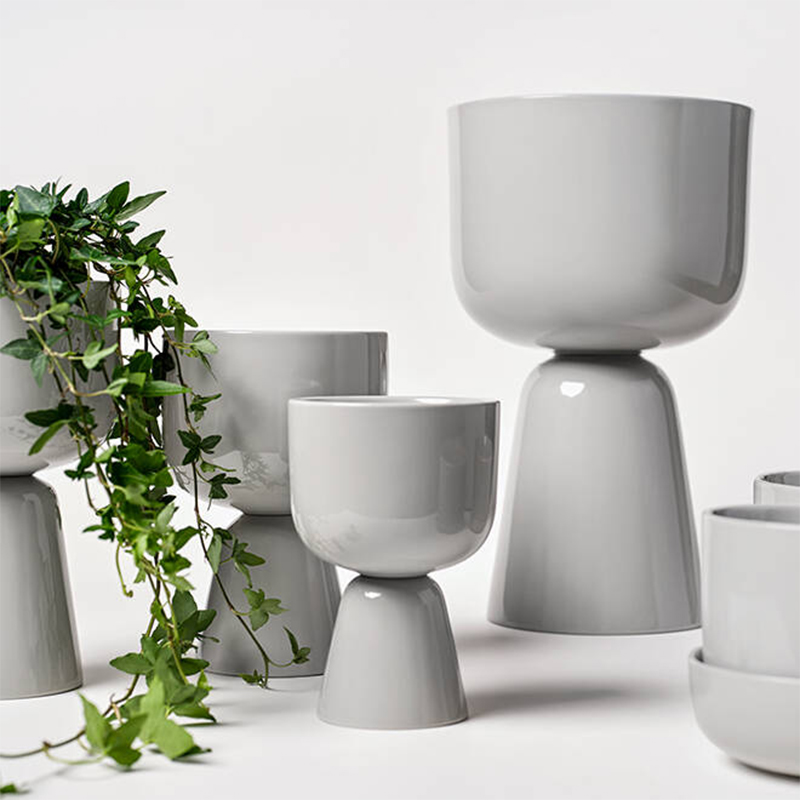 ナップラ プラントポット&ソーサー 170x130mm ホワイトiittala