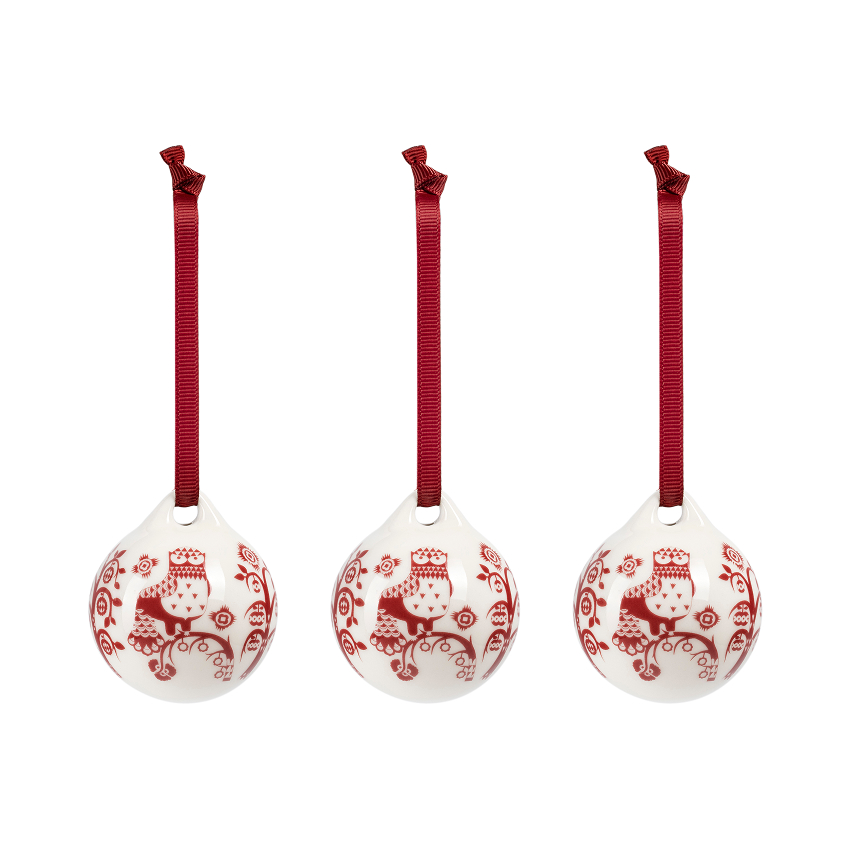 タイカ オーナメント 3個セット ガーネットレッド(iittala)
