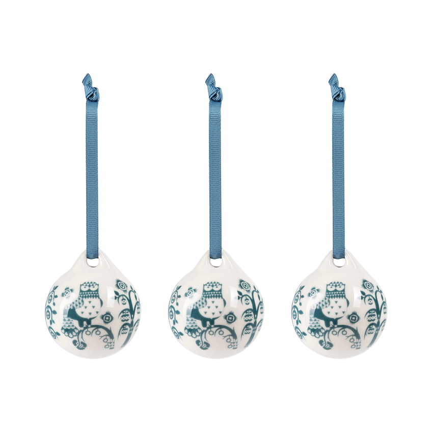 タイカ オーナメント 3個セット スチールブルー(iittala)