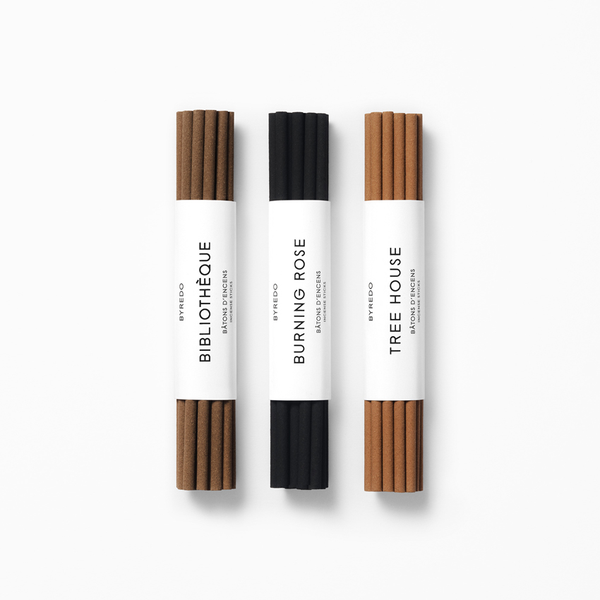 BYREDO X IITTALA LJUS SBI インセンススティックセット ビブリオテーク、バーニング ローズ、ツリー ハウス(BYREDO X IITTALA LJUS コレクション)