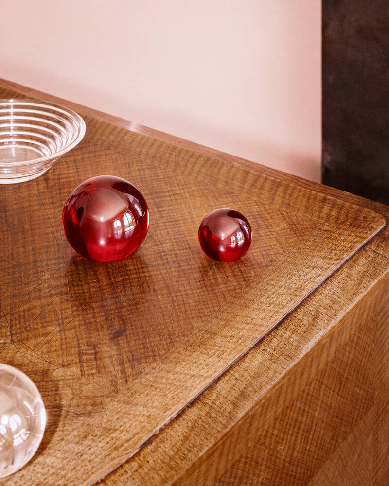 イッタラ ガラススフィア 8cm レッド